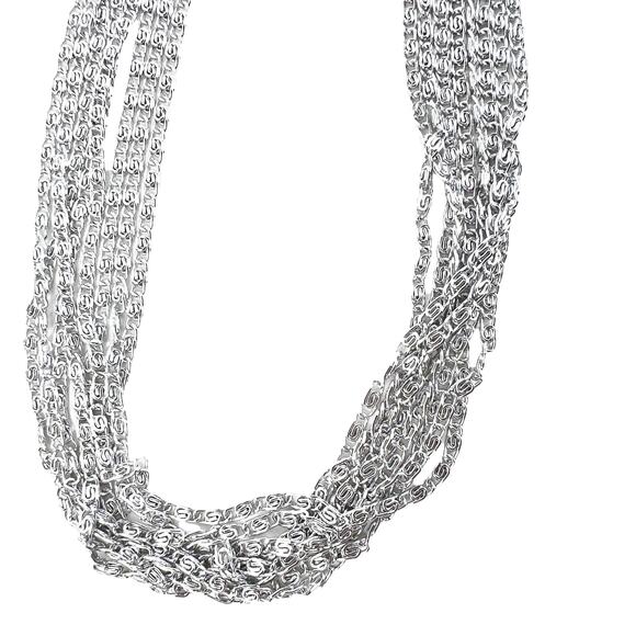 Sarah Coventry Silvery Cascade Multi Strand Necklace 18" Original Box Vintage - Picture 4 of 13